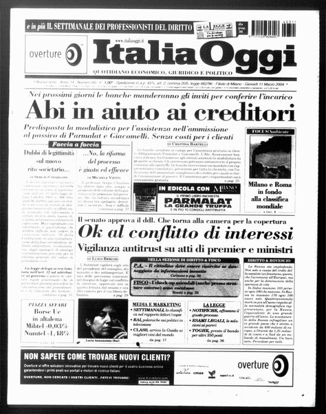 Italia oggi : quotidiano di economia finanza e politica